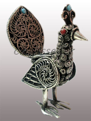 Filigree peacock