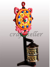 Top colour astamangala Prayer wheel
