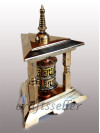Table prayer wheel with triangular base
