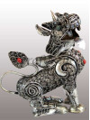 Filigree sitting snow lion Filigree sitting snow lion