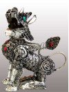 Filigree sitting snow lion Filigree sitting snow lion