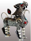 Filigree standing snow lion Filigree standing snow lion