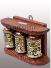 Wall Prayer Wheel fine frame (3x1) small