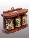 Wall Prayer Wheel fine frame (3x1) small